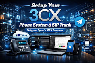 setup your 3cx phone system, sip trunk on telegram spoof phone system, ipbx,