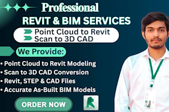 convert point cloud to bim 3d model in revit , archicad