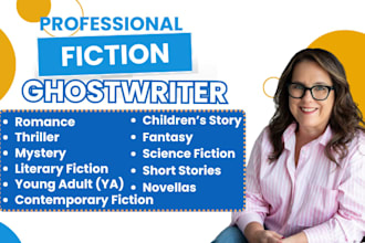 be fiction ghostwriter, romance ghostwriter, short story, fiction novel, novella