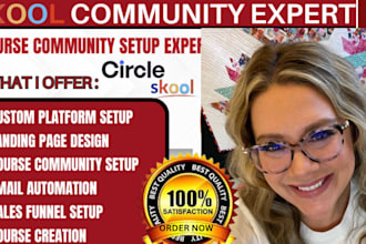 set up and manage your skool, mighty networks, or ghl kajabi community