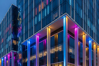 do facade lighting design by using dialux evo, 3ds max