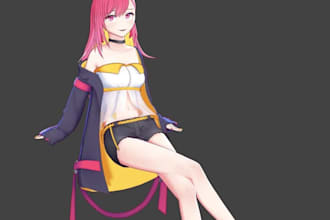 fix and create 3d avatar models for vtuber, vroid, mmd, 3d pro rigging in vrchat