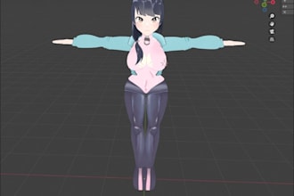 rig  port convert live2d vtuber model for vroid  model avatar vrm, sfm character