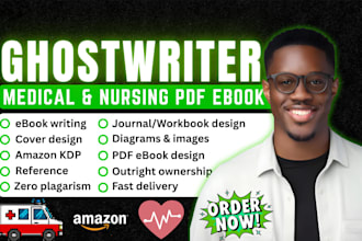 do  medical ebook ghostwriter, pdf ebook, nursing playbook, pharmacy, designer