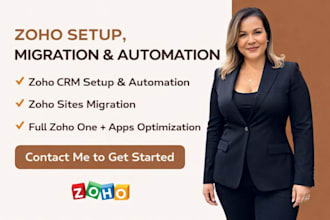 set up and customize your zoho CRM, zoho forms, zoho campaigns and zoho one