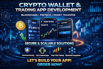 crypto wallet app fintech app blockchain trading and money transfer app