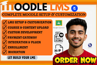 design modern moodle lms websites, custom themes, and interactive h5p courses
