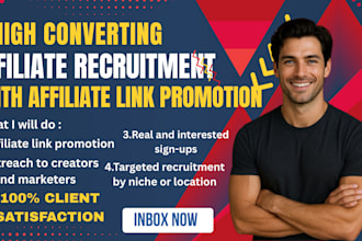do affiliate recruitment, promote your link for affiliate sign up