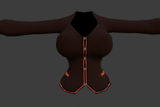 design fix rig custom 3d clothing accessories outfit assets for vrchat vtuber