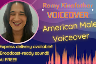 record a professional american male commercial voiceover