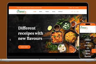 design meal prep shopify store food delivery, food website meal prep website