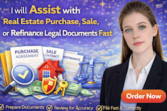 assist with real estate purchase, sale, or refinance legal documents fast