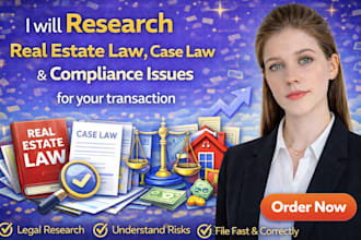 research real estate law, case law and compliance issues for your transaction