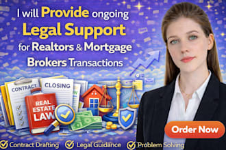 provide ongoing legal support for realtors and mortgage brokers transactions