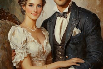 paint custom couple portrait