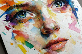 paint stunning watercolor portrait