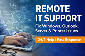 fix windows, outlook, and PC issues remotely