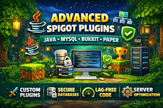 create advanced spigot minecraft plugins with java database