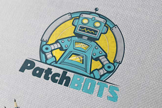 do modern amazing robot logo design