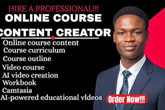 online course content, elearning video, course creation and ai video course