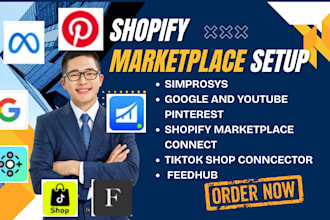 do  shopify marketplaces connect tiktok shop simprosys google youtube pinterest