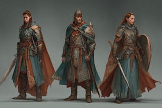 design a dnd party art and group art