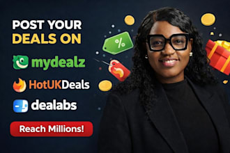 post and promote your deals on top sites like mydealz, hotukdeals and dealabs
