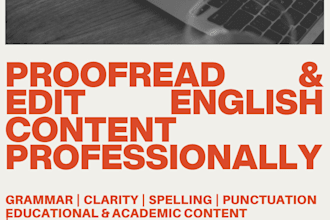 proofread and edit english content professionally