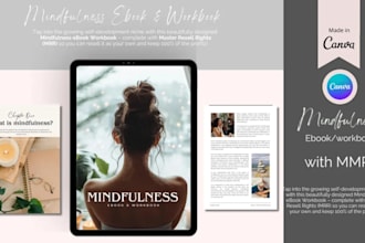 design editable canva fitness and wellness ebook, mindfulness guide or workbook