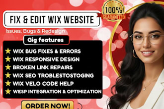 redesign wix website design wix website edit, fix wix website update wix website