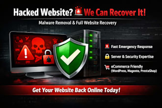 fix your hacked website, remove malware, and secure your server