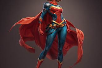 did drawing of super hero character