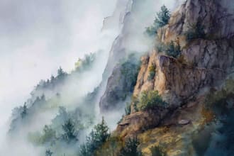 paint original watercolor landscape painting