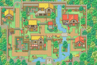 create 2d top down indie game assets tileset pack  fantasy map for your game