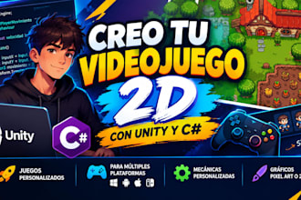 be your unity 2d and 3d game developer for PC