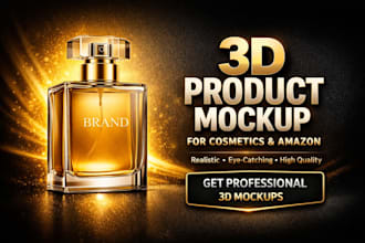 design realistic 3d cosmetic product mockups for your brand