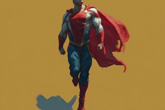 be your comic artist graphic novel illustration super hero