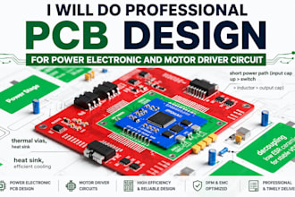 do professional pcb design for power electronic and motor driver circuit