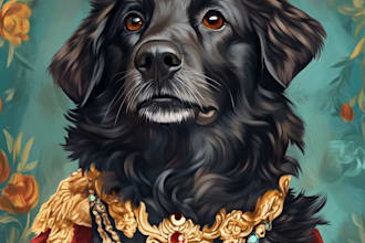 create a custom pet portrait