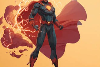draw a best fantasy super hero character art for you