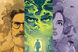 design comic book cover, comic book interior