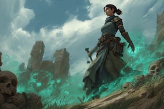 create a fantasy character concept art