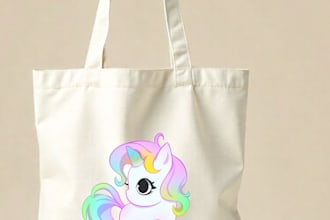 create modern typography tote bag designs