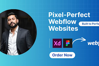 design or redesign a modern webflow website with clean UI UX