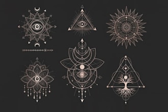 do custom spiritual mystical sacred geometry logo design
