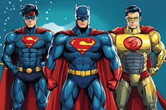superhero character for comics