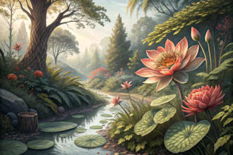 design realistic botanical and nature inspired art