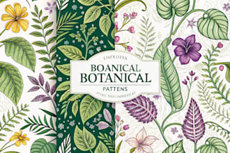 create seamless botanical patterns for your product