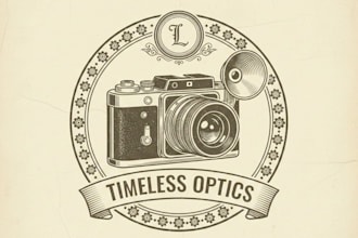 design a creative vintage camera logo