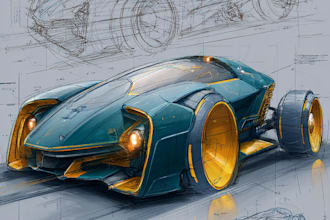 design and sketch the car or vehicle you want